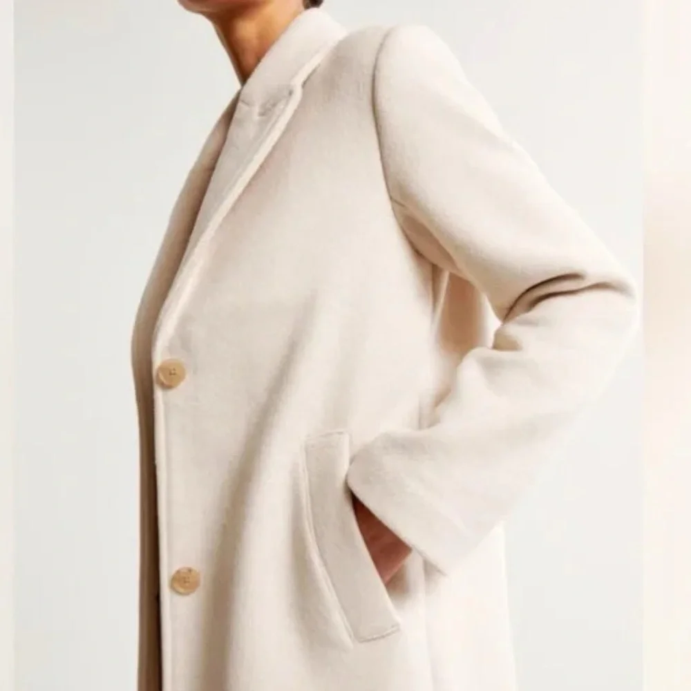 Abercrombie & Fitch Wool Blend Tailored Topcoat NWOT Size Large - Picture 6 of 10